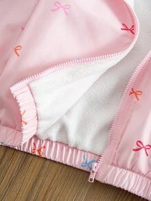 SHEIN 女婴幼儿/新生儿 0-3 岁休闲轻便连帽夹克，春夏 - 彩色 - 查看 7