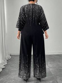 Modelyn Bộ 2 món áo sơ mi tay cánh dơi in hình ngôi sao thời trang cỡ lớn dành cho nữ - Nhiều màu - Xem 2