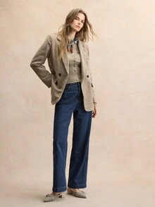 Rosivie 女士时尚迷人高跟鞋，黑白，压花做旧材质，尖头，通勤，舒适，室内，办公室，街头，派对，旅行，度假，春夏季，适合搭配连衣裙、牛仔裤、短裤 - 黑與白 - 查看 10