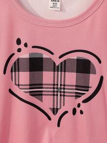 1 Set Merry Christmas Teen GirlTight Fit Pajamas, Long Sleeve Burgundy Top With Reindeer, Snowflake & Geometric Print, Matching Pants, Soft Stretchy Knit Fabric, Machine Washable, Comfortable Fit, Family Matching Outfits (4 Sets Sold Separately) Snug Fit - Pink - View 4