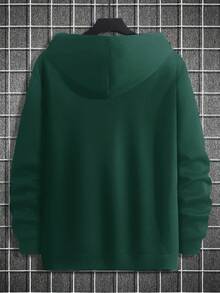 EURMUSE Męska bluza z kapturem i ściągaczem z nadrukiem konia, 100% bawełny