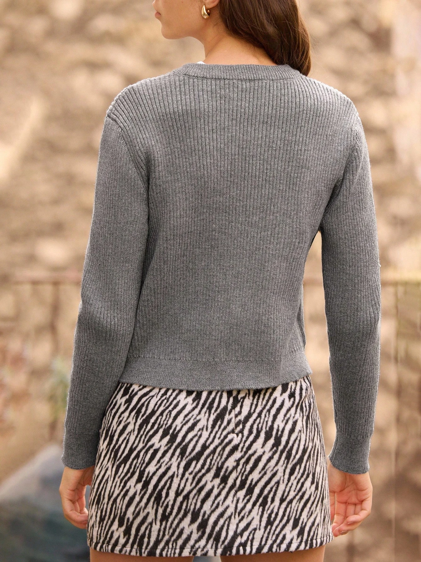 Cárdigan con botones de cristal y solapa con escote de vieira, ropa de mujer para primavera y verano, atuendos de oficina elegantes