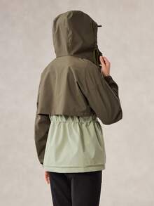 OutZeal Damen Outdoor-Jacke zum Wandern und Campen, mit Kordelzug an der Taille, Mesh-Einsatz am Rücken, Kapuze, Outdoor-Oberteil für Frühling und Herbst - Verschiedenfarbig - Übersicht 10