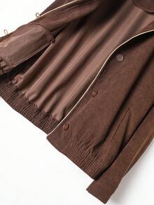 Rusticease Women's Fluffy Collar Long Sleeve Single-Breasted Casual Jacket, Autumn/Winter Fall Tops Women  Winter Coat Women, Casual Women Outfits Brown  Women's Winter Jacket Winter Clothes For Women - Rust Brown - View 6