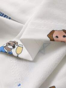 DAZY 2 Stück Baby Jungen Cartoon Muster Loungewear Set - Langarm Oberteil und Lässig Hose Herbst,Winter