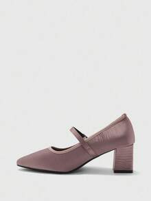 CUCCOO BIZCHIC Fashionable Elegant Pointed Toe High Heel Pumps - Pink - View 9