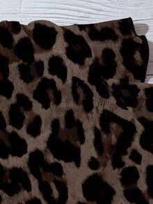 Rusticease Lässige Leopard Muster V-Ausschnitt Bluse für Damen, geeignet für Herbst/Sommer - Schokoladenbraun - Übersicht 5