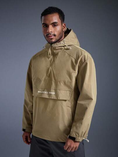  DRIFTMERE 男士休闲拼接抽绳连帽夹克/春秋外套，冬季/户外运动春夏款