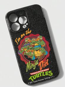 TEENAGE MUTANT NINJA TURTLES | ROMWE 1 Ốp lưng điện thoại họa tiết rùa hoạt hình màu đen, tương thích với Apple 11 12 13 14 15 Pro Max 16 - Nhiều màu - Xem 3