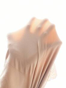 SHEIN Plus Size Women Shapewear Bottoms, High Waist Tummy Control Butt Lifter Shapewear With Lace Trim Zipper - Apricot - View 8