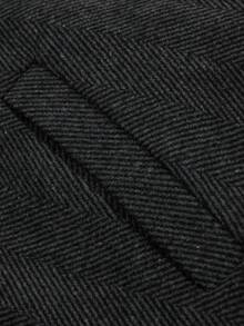 Solivie 女式纯色翻领双排扣休闲大衣 - 深灰色 - 查看 10