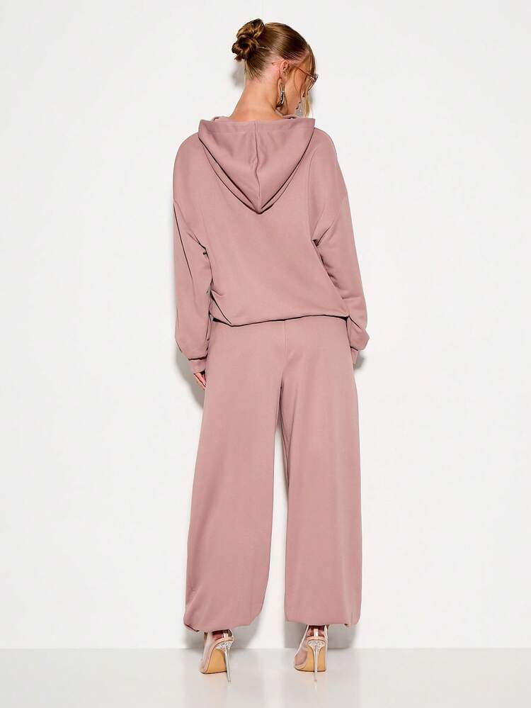 KIZN Wide Leg Balloon Joggers With Drawstring