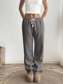 Sunnyshic Damen Jogginghose mit Kordelzug in der Taille