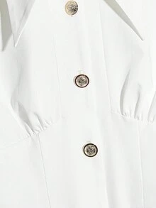 Franclia New Early Autumn Temperament Waist Top Lapel Single-Breasted White Commuting Elegant Workplace Fashion And A-Line Skirt Pleated Women's Suit Two-Piece SuitWomen's Autumn Clothingautumn Fall Clothes For Women Fall Autumn Clothes Fall Outfits For Women Autumn Outfits For Women Fall Clothes Autumn Women  Fall Women Clothes Autumn Clothing Elegant Fashionable Casual Commuting Business Office Daily Leisure All-Match Temperament Urban Teacher Professional Attire - White - View 4