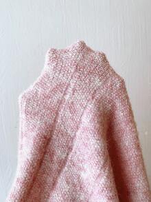 Franclia كنزة صوفية كاجوال فضفاضة بياقة على شكل حرف V، أكمام طويلة، خريف/شتاء