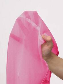 Franclia 大码女式碎花雪纺连衣裙和透明开衫两件套，优雅夏日装 - 粉色 - 查看 7