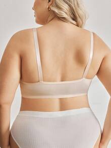 BloomMama Plus Size Maternity Nursing Bra, Solid Color Maternity Bra EasyComfort - Apricot - View 3