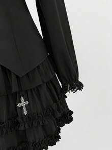 Sweetra 万圣节大码衬衫 - 黑色 - 查看 4