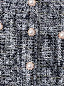 SHEIN Clasi Conjunto de 2 peças feminino, tamanho padrão, romântico, para o Dia dos Namorados, gola redonda, com babados + saia plissada em cor sólida, rosa