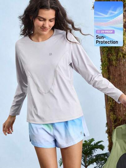 In My Nature 女士圆领长袖宽松休闲户外T恤