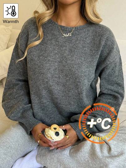 SHEIN Teen Girls Sweaters Casual Lantern Sleeve Cropped Girls Solid Color Long Sleeve Sweater, Gray Sweater, Autumn Sweater, Autumn Girls Sweater, Girls Sweater, Autumn Sweater, Autumn Clothing, Outgoing, Grey Sweater Oversized Sweater Teen Sweater Grey Sweatshirt Tween Sweater Grey Outfit Warm Sweater Teen Girl Sweater Cute Sweater Teen Women Sweater Crewneck Sweater Plain Gray Sweatshirt Women Sweater Oversized Sweatshirt Teens Sweater Plain Gray Crewneck Fall Winter