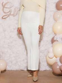 Loomaby Maternity Pants,Gender Reveal Dress,Maternity Dress,Baby Shower Dress - White - View 5