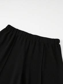 SHEIN Clasi Bộ 2 món Áo thun tay ngắn in họa tiết chắp vá cho nữ và quần dài, mùa hè - Nhiều màu - Xem 5