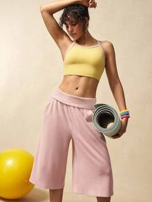 VARSIVA Ensemble de sport femme, débardeur court et pantalon large pour femme - Multicolore - Voir 7