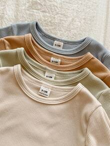 Vintaside Kids 新生男婴T恤套装，多色多件T恤套装组合，面料舒适，适合春秋冬，时尚可爱，百搭百搭风格套装，适合室内外穿着