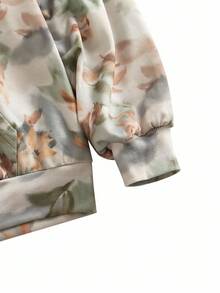 Glamance BiGraphic Sudadera con capucha de manga larga con estampado de rama de árbol desnudo y floral para mujer, sudadera con cremallera de estilo invernal y elegante para Año Nuevo - Albaricoque - Ver 5