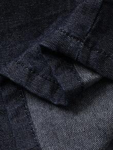 DAZY Young Girls Washed Casual Korean Style V-Neck Vest & Pleated Denim Skirt 2 Pieces Set Fall/Winter - Dark Wash - View 8