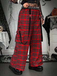 Whyspr 大码万圣节朋克休闲工装裤 - 彩色 - 查看 4