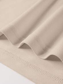 Manfinity Homme Men's Contrast Trim Button Polo Shirt, Casual Summer Short Sleeve Mens Casual Tops Mens Golf Shirt