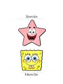 SpongeBob SquarePants | SHEIN 2 Pcs Cup Mat, Protect Desk, Desk Decoration.