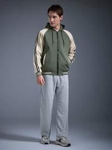 DRIFTMERE Men's Fall/Winter Straight Leg Knitted Sweatpants, Track Pants Spring To Summer - Light Grey - View 4