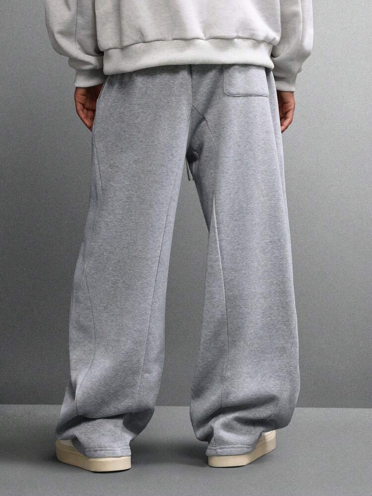 Pantaloni della tuta larghi con design a pannelli e coulisse