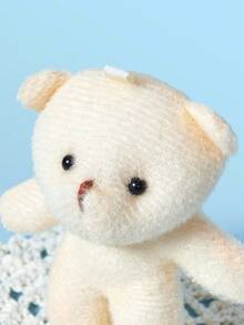 POKOJA LAND 6 件/12 件，迷你泰迪熊娃娃毛绒熊礼物，DIY 钥匙扣包挂件，适合礼物婚礼生日礼盒娃娃玩具生日蛋糕婚礼装饰派对礼物用品饰品 DIY 配件，熊，泰迪，泰迪熊 - 白 - 查看 3