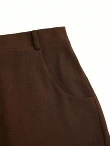 Velvienne Falda minimalista casual de unicolor talla grande