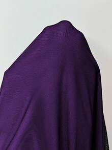 Rafferiza 优雅修身鱼尾下摆 V 领腰部褶皱针织网眼玫瑰红色衬里长款连衣裙，适合秋冬女士 - Bold Plum - 查看 6