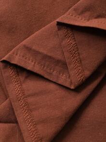 Vivie Lora 女士宽松中袖中长连衣裙，酒红色，乡村风格吊带裙 - 酒紅色 - 查看 6