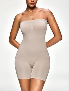 SHAPORA Macacão Modelador Confortável e Sem Costura para Mulheres, Bodysuit, Casual, Minimalista, Qualidade, Modelagem, Cor Nude