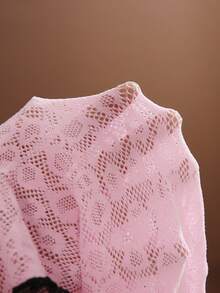 SHEIN Sleeveless Cropped Pink Lingerie Bodysuit With Wild Textured Design Lingerie Jumpsuit Bodystocking Body Stocking Lingerie ClassicAnimalPrint - Pink - View 8