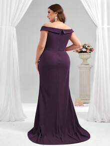 Coutiva Váy dạ hội trang trọng cỡ lớn (được đính nhiều họa tiết) - Màu tím - Xem 2