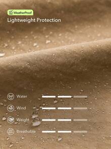 OutZeal 女士防水可调节帽侧口袋户外夹克徒步露营 - 卡其色 - 查看 6