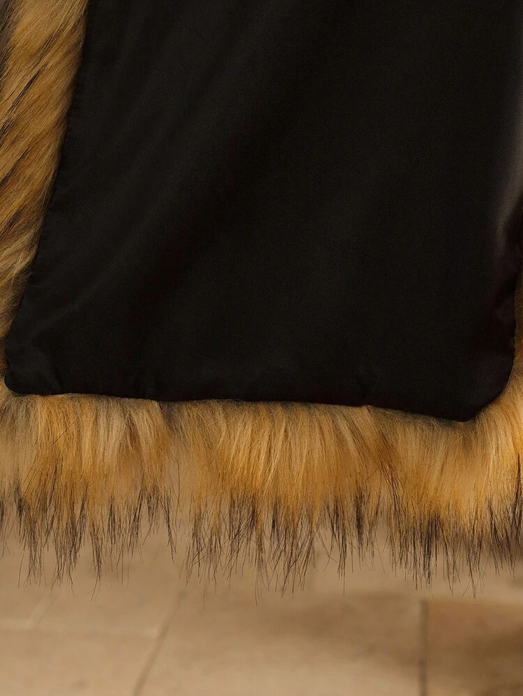 Fashionable Faux Fur Shawl, Suitable For Fall, Winter, New Year, Elegant, Chic, Stylish, Christmas, Going Out, Women's Winter Clothing
