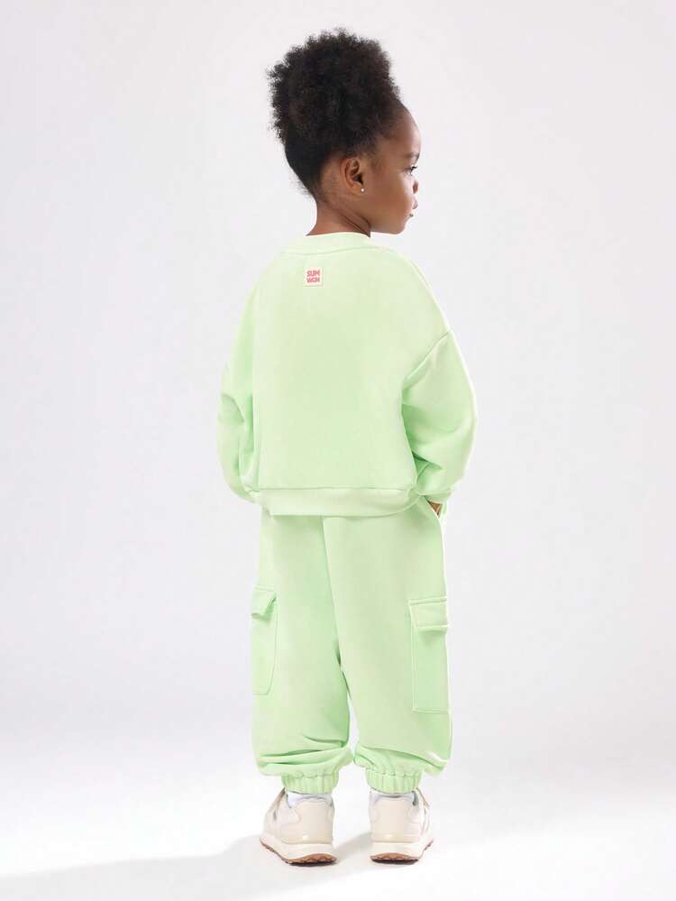 Boxy Sweatshirt And Cargo Joggers With Butterfly Logo