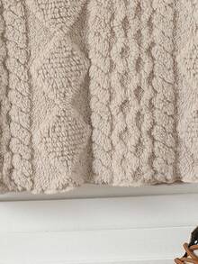 Young Girl' Vacation Casual Comfortable Jacquard Diamond Pattern Long Sleeve Hooded Cardigan, Suitable For Outdoor Wear Fall Winter - Camel - View 6