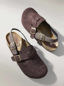 Solecia Giày lười đế dày cho nữ, mũi kín, thường ngày mùa xuân/thu - Cà phê nâu - Xem 11