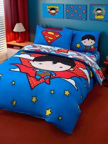 SUPERMAN X SHEIN 1 Stück Tagesdecken-Set, Cartoon-Muster, weicher Stoff, atmungsaktiv und warm, für Betten aller Größen geeignet - Verschiedenfarbig - Übersicht 5