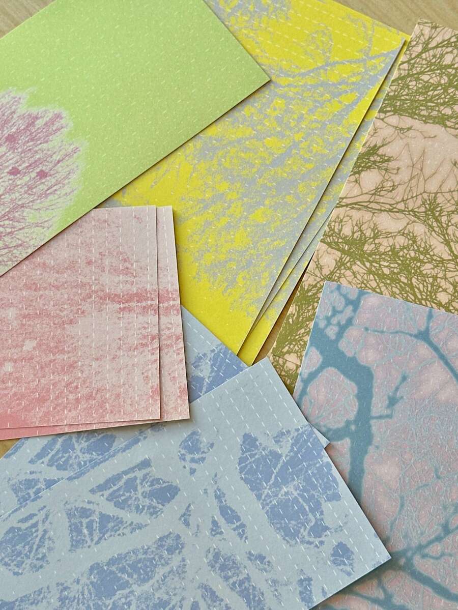 Zazumi 10P Original Design Material Paper; Front And Back Sides Notebook Paper - [Front And Back Sides] [Rain] [Weekly Planner] Series Inner Pages - Multicolor - View 1